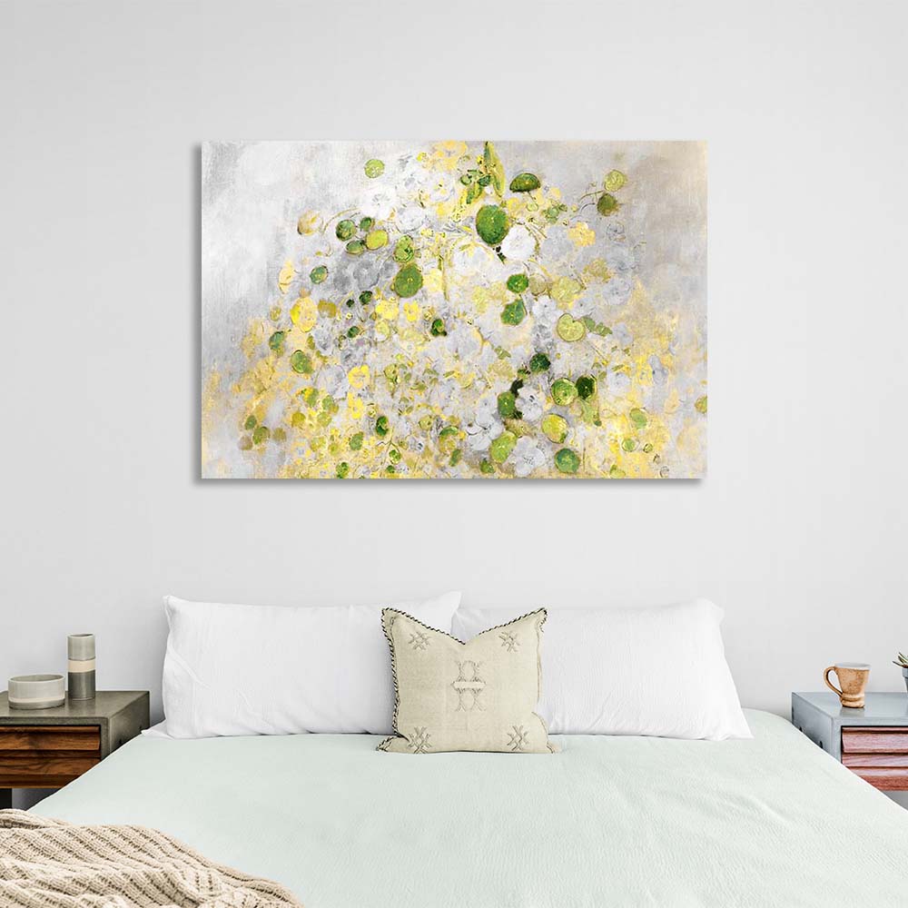 Canvas Wall Art Print Watercolor bouquet of wildflowers