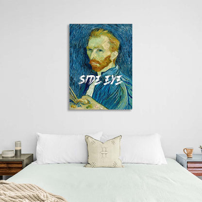 Canvas Wall Art Print Self-Portrait by Van Gogh. Side eye