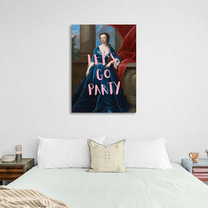 Canvas Wall Art Print Let's go party