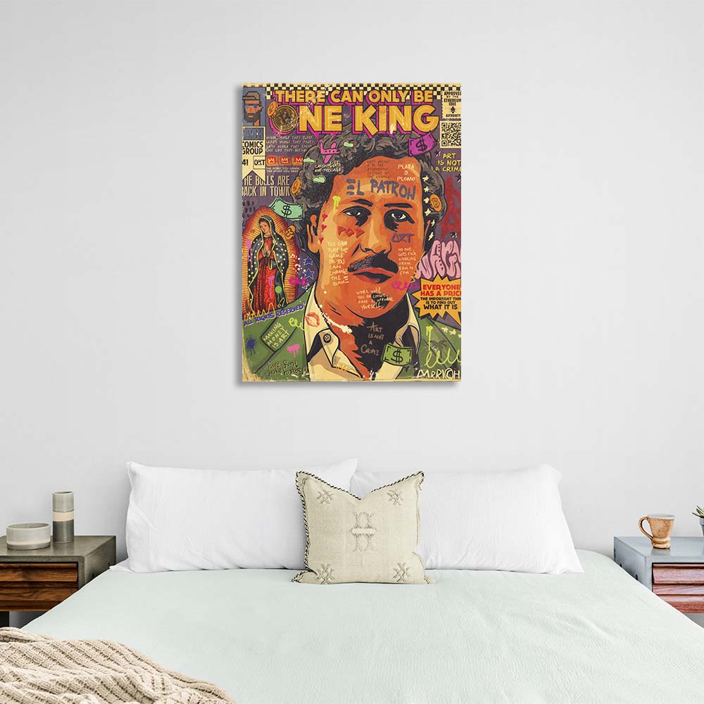 Pop Art Pablo Escobar Canvas Wall Art Print