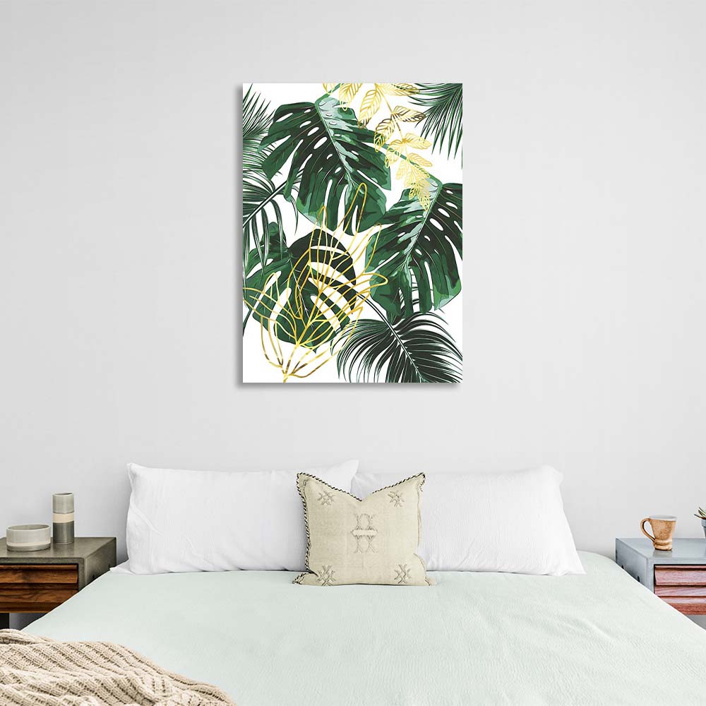 Canvas Wall Art Print Tropical Leaves