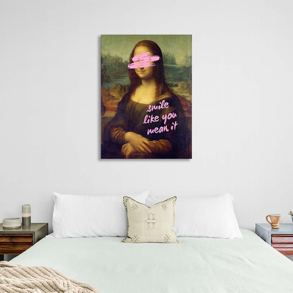 Canvas Wall Art Print Smile like you mean it