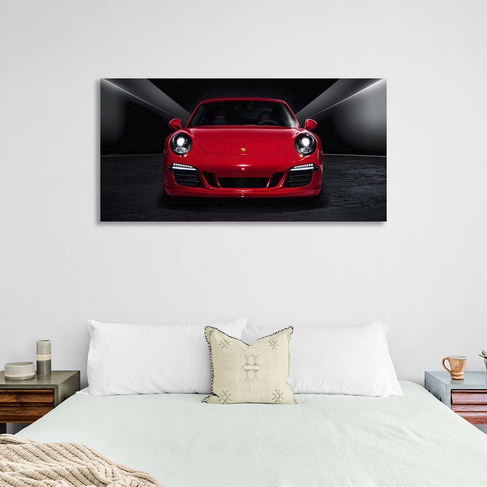 Canvas Wall Art Print Car red Porsche 911 Carrera GTS