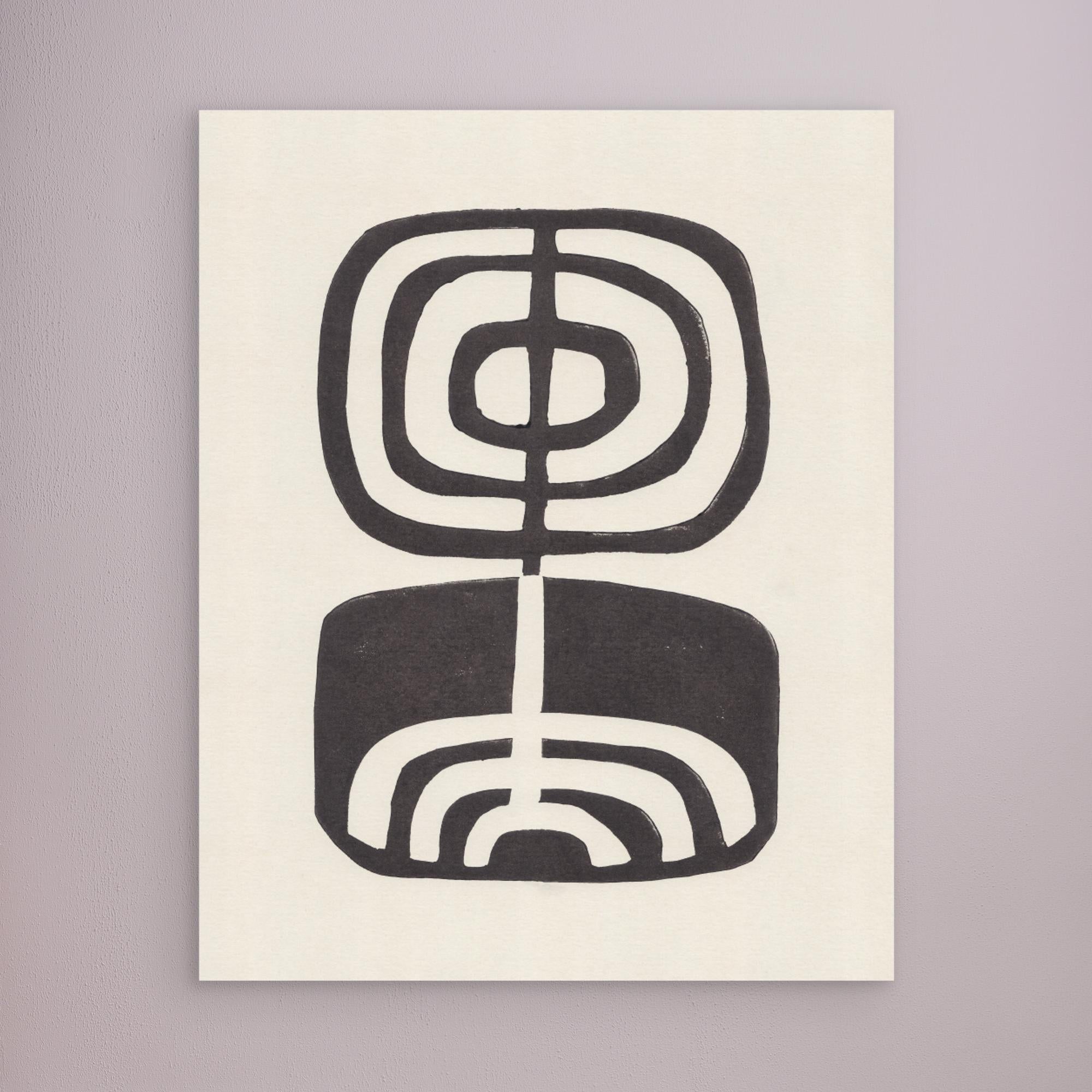 Modern Plant / Lino Print by Alisa Galitsyna