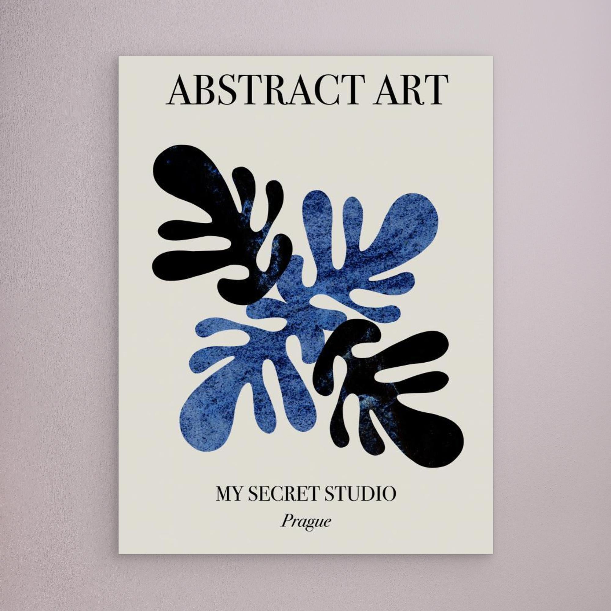 Abstract Blue Leaves