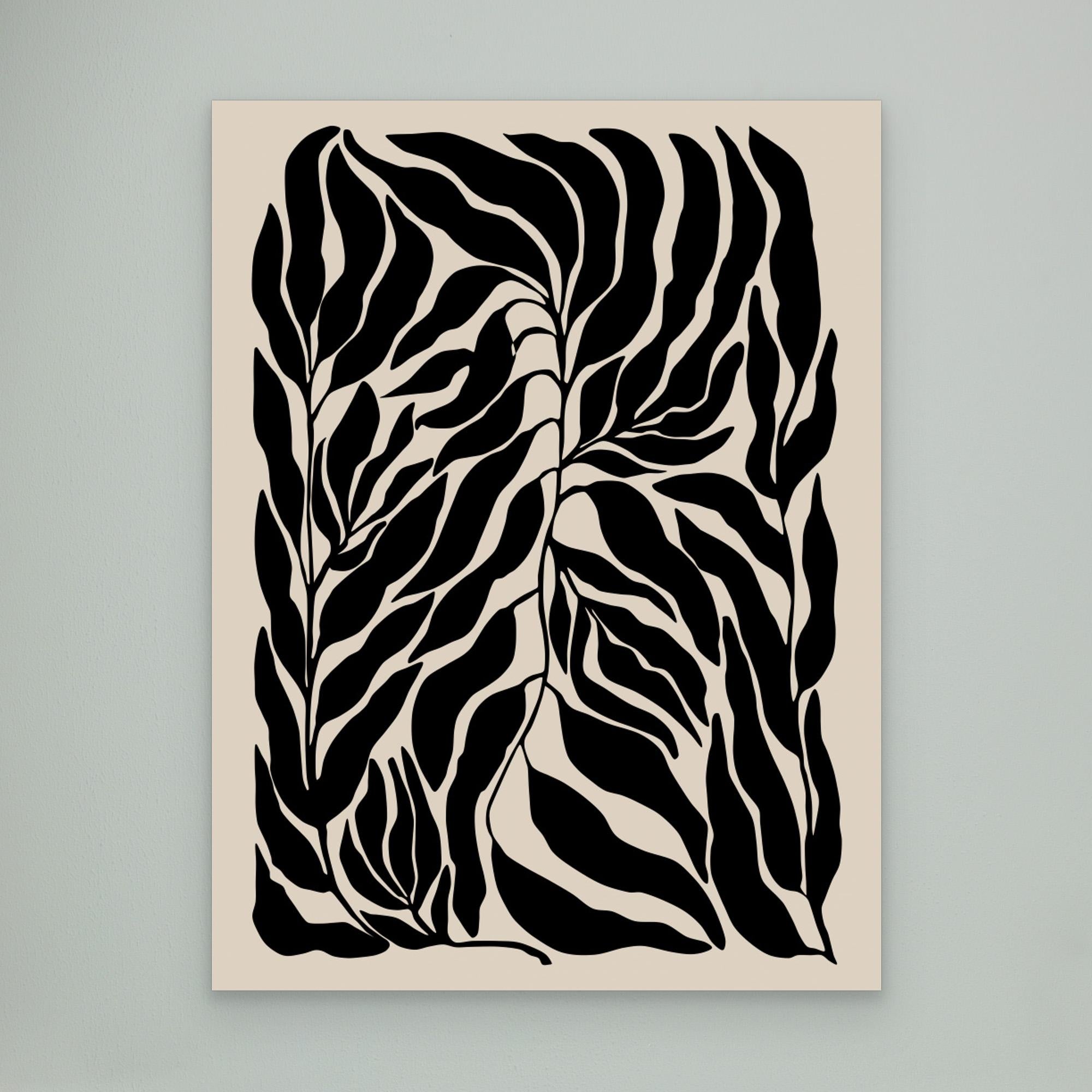 Black abstract plant 