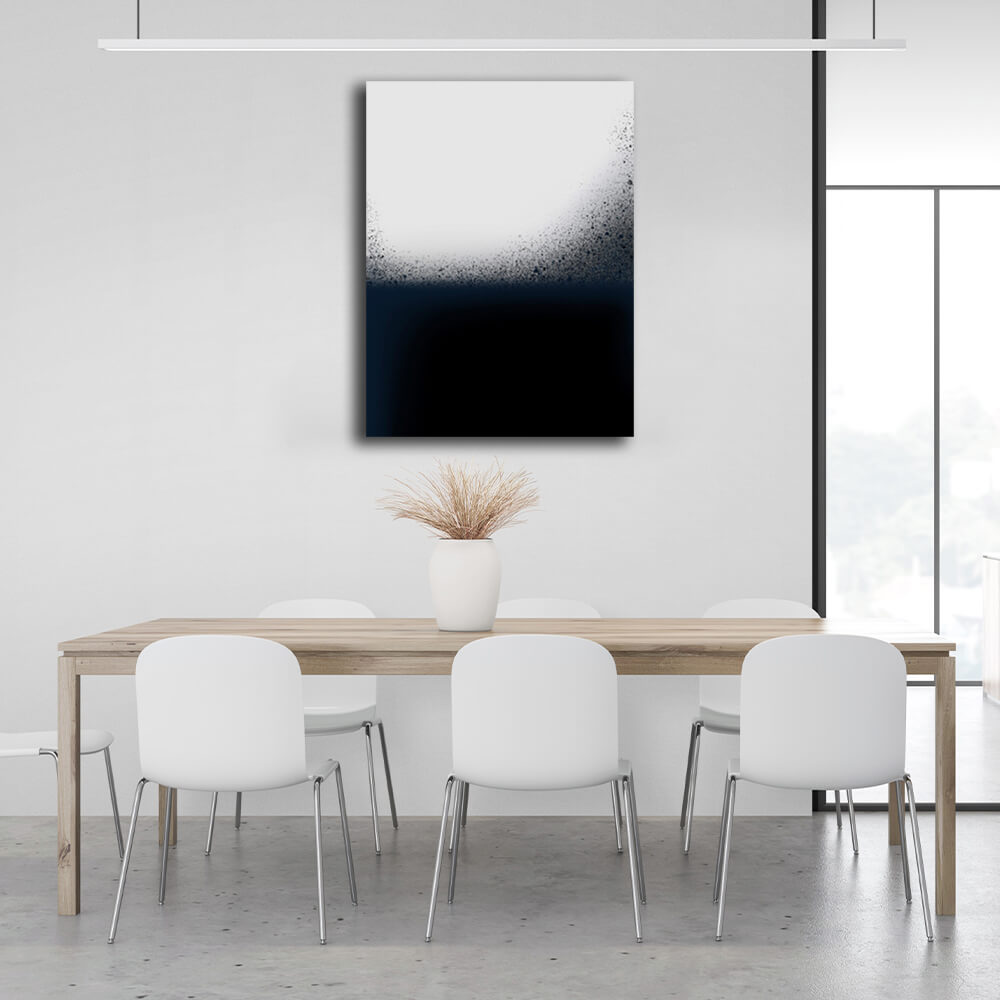 Abstraction Fading noir Canvas Wall Art Print