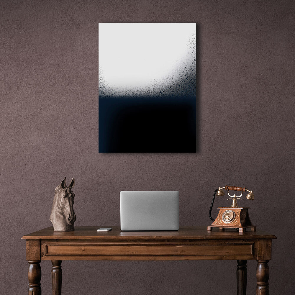 Abstraction Fading noir Canvas Wall Art Print