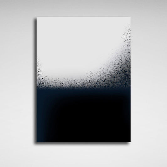 Abstraction Fading noir Canvas Wall Art Print