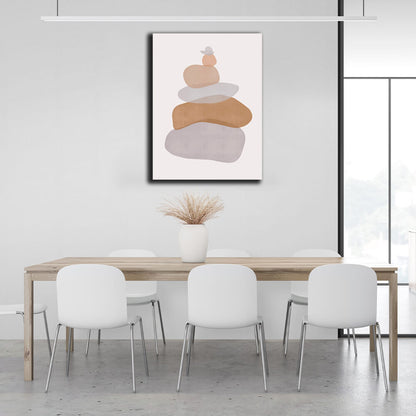 Abstraction Pebble stack Canvas Wall Art Print