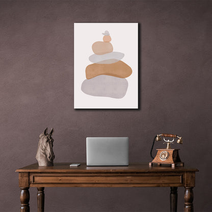 Abstraction Pebble stack Canvas Wall Art Print