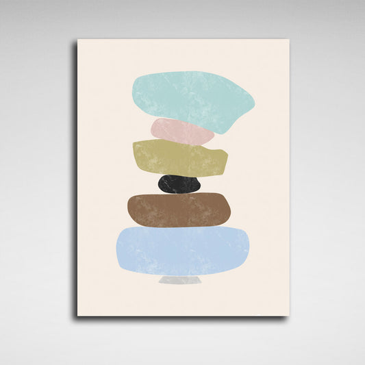 Abstraction Cairn Canvas Wall Art Print