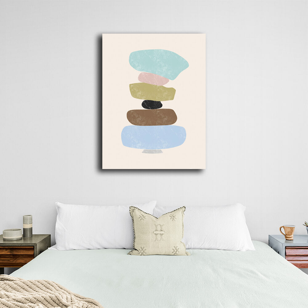 Abstraction Cairn Canvas Wall Art Print