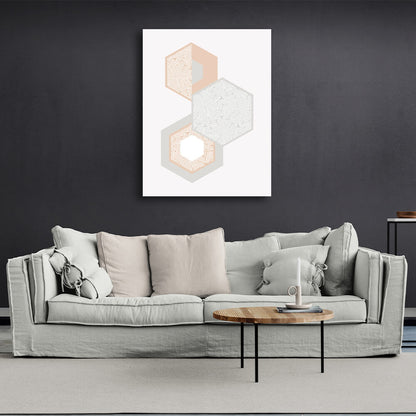 Abstraction Hexagons abstraction Canvas Wall Art Print