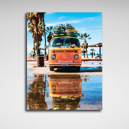 Surf car for traveling Canvas Wall Art Print