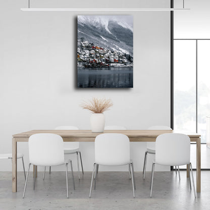 Hill village town Canvas Wall Art Print