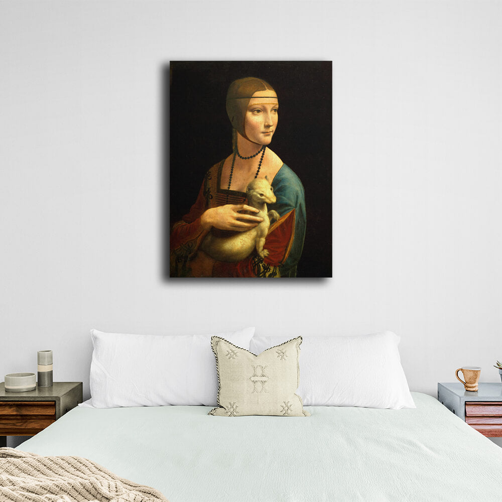 Reproduction Leonardo da Vinci's Lady with the Ermine Reproduction Canvas Wall Art Print