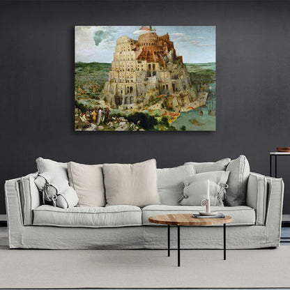 Reproduction Tower of Babel Pieter Bruegel Reproduction Canvas Wall Art Print