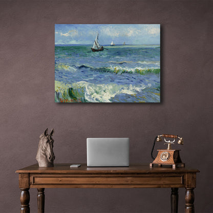 Reproduction Seascape at St. Mary's Vincent van Gogh Reproduction Canvas Wall Art Print