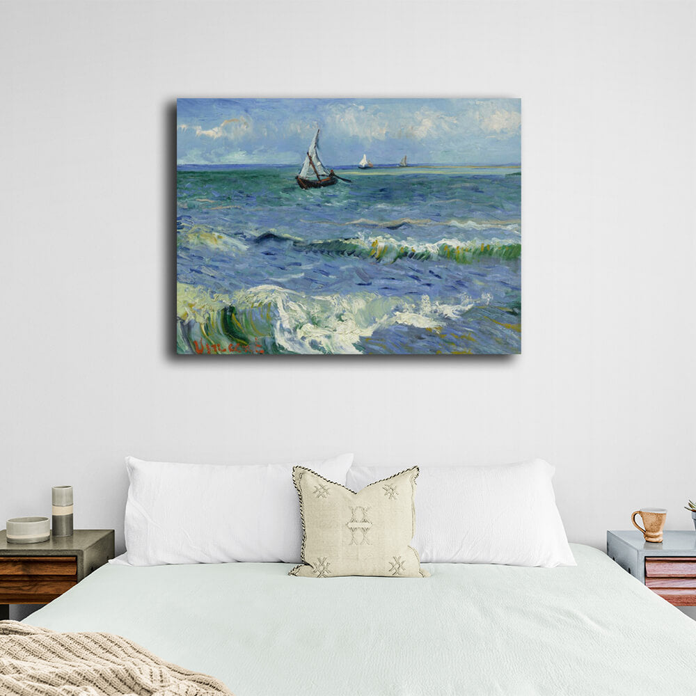 Reproduction Seascape at St. Mary's Vincent van Gogh Reproduction Canvas Wall Art Print