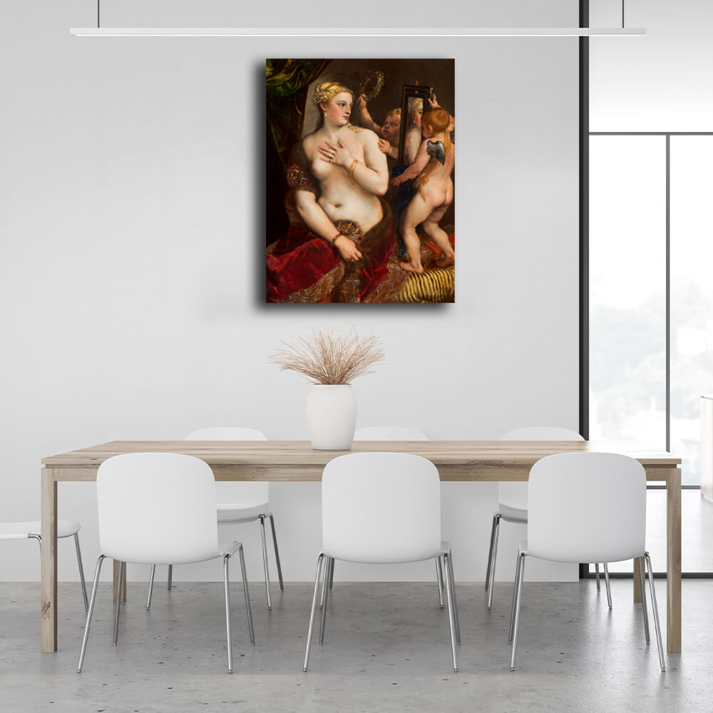 Reproduction Venus in front of the mirror Titian Reproduction Canvas Wall Art Print