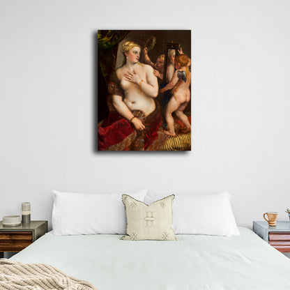 Reproduction Venus in front of the mirror Titian Reproduction Canvas Wall Art Print