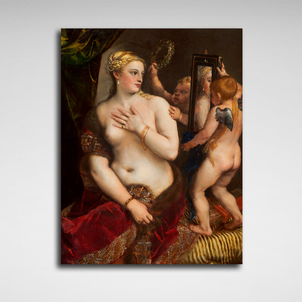 Reproduction Venus in front of the mirror Titian Reproduction Canvas Wall Art Print