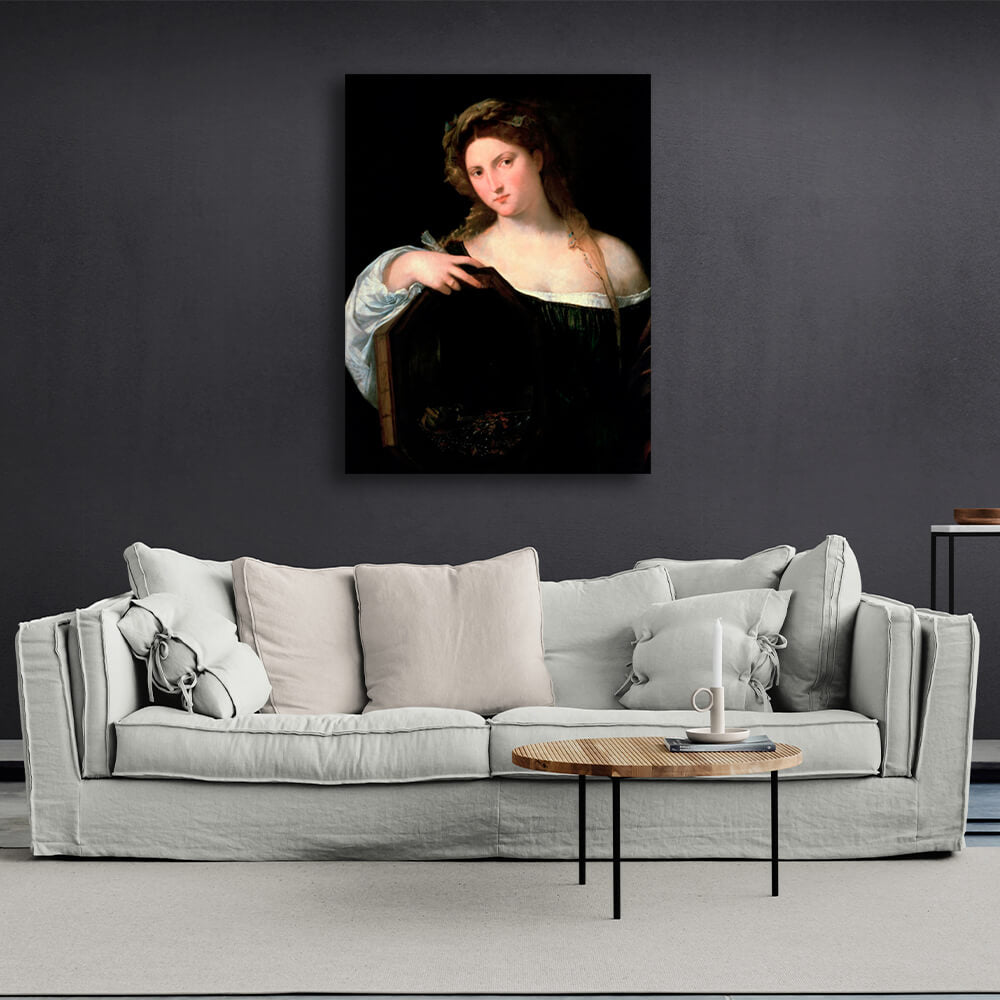 Reproduction The vanity of the mundane (Vanitas) Titian Reproduction Canvas Wall Art Print