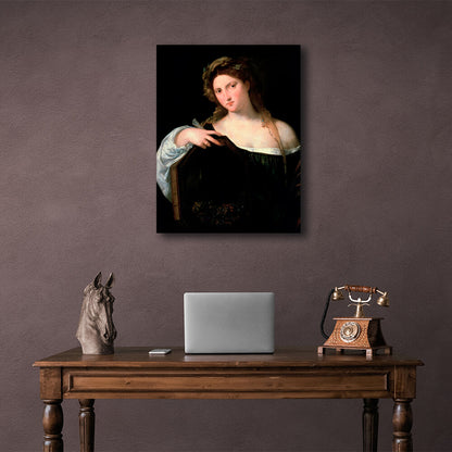 Reproduction The vanity of the mundane (Vanitas) Titian Reproduction Canvas Wall Art Print