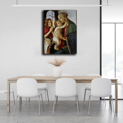 Reproduction Madonna with Child and Young John the Baptist by Sandro Botticelli Reproduction Canvas Wall Art Print