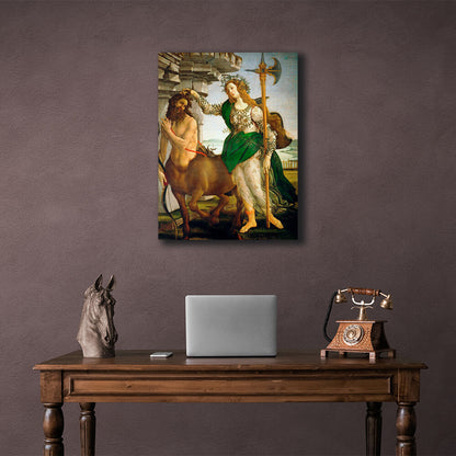 Reproduction Sandro Botticelli's Pallade and Centaur. Reproduction Canvas Wall Art Print