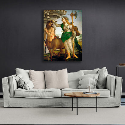 Reproduction Sandro Botticelli's Pallade and Centaur. Reproduction Canvas Wall Art Print