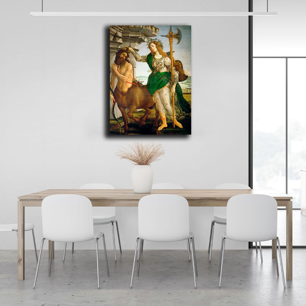 Reproduction Sandro Botticelli's Pallade and Centaur. Reproduction Canvas Wall Art Print