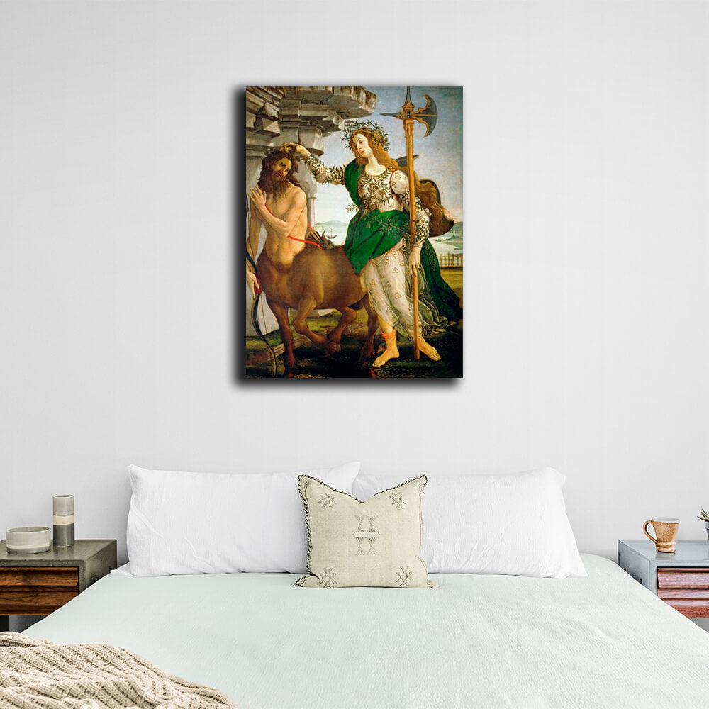 Reproduction Sandro Botticelli's Pallade and Centaur. Reproduction Canvas Wall Art Print