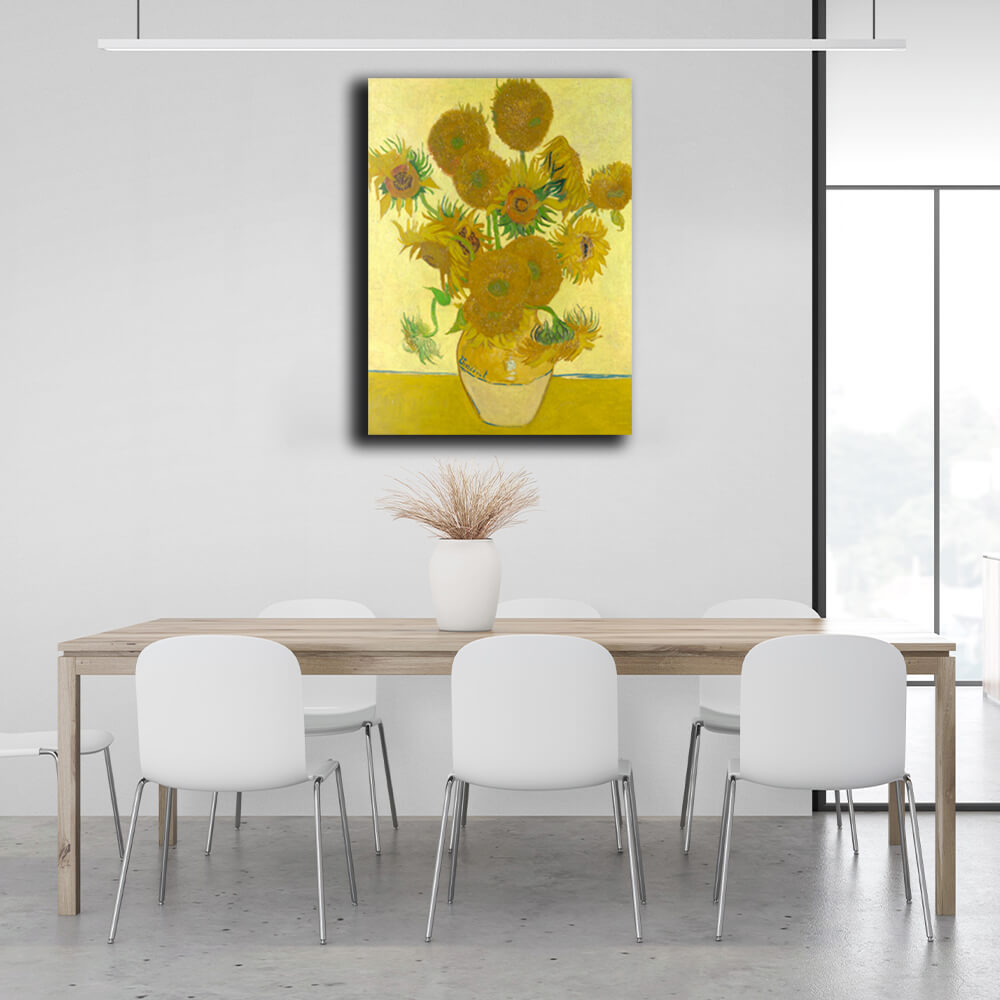 Reproduction Sunflowers in a yellow vase Vincent van Gogh Reproduction Canvas Wall Art Print