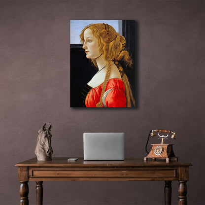 Reproduction Botticelli's Portrait of a Young Woman Reproduction Canvas Wall Art Print