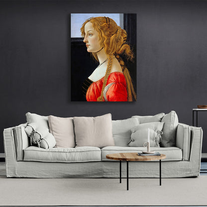 Reproduction Botticelli's Portrait of a Young Woman Reproduction Canvas Wall Art Print