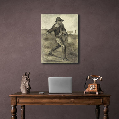 Reproduction Van Gogh's Sower Reproduction Canvas Wall Art Print