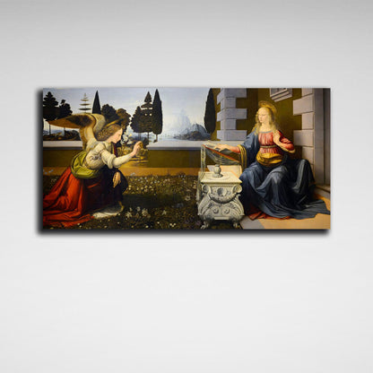 Reproduction Leonardo da Vinci's Annunciation Reproduction Canvas Wall Art Print