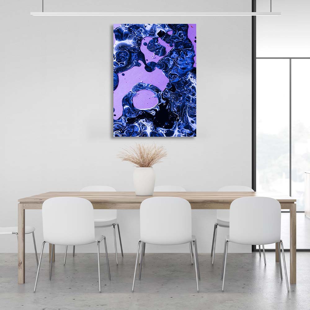 Abstraction Canvas Wall Art Print Paint drips on the floor