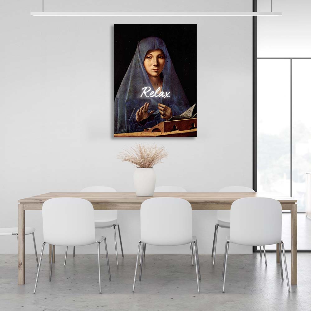 Canvas Wall Art Print The Virgin Annunciate. Relax