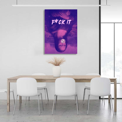 Canvas Wall Art Print Inverted Mona Lisa. F*ck it