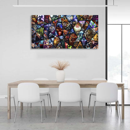 Interior Dota 2 Characters Canvas Wall Art Print