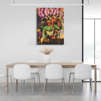 Pop Art The mourning of Christ Canvas Wall Art Print