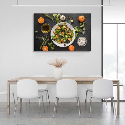 For the kitchen mandarin salad Canvas Wall Art Print For Kitchen