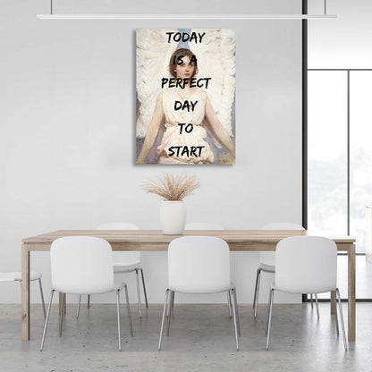 Canvas Wall Art Print Angel. Today is the perfect day to start