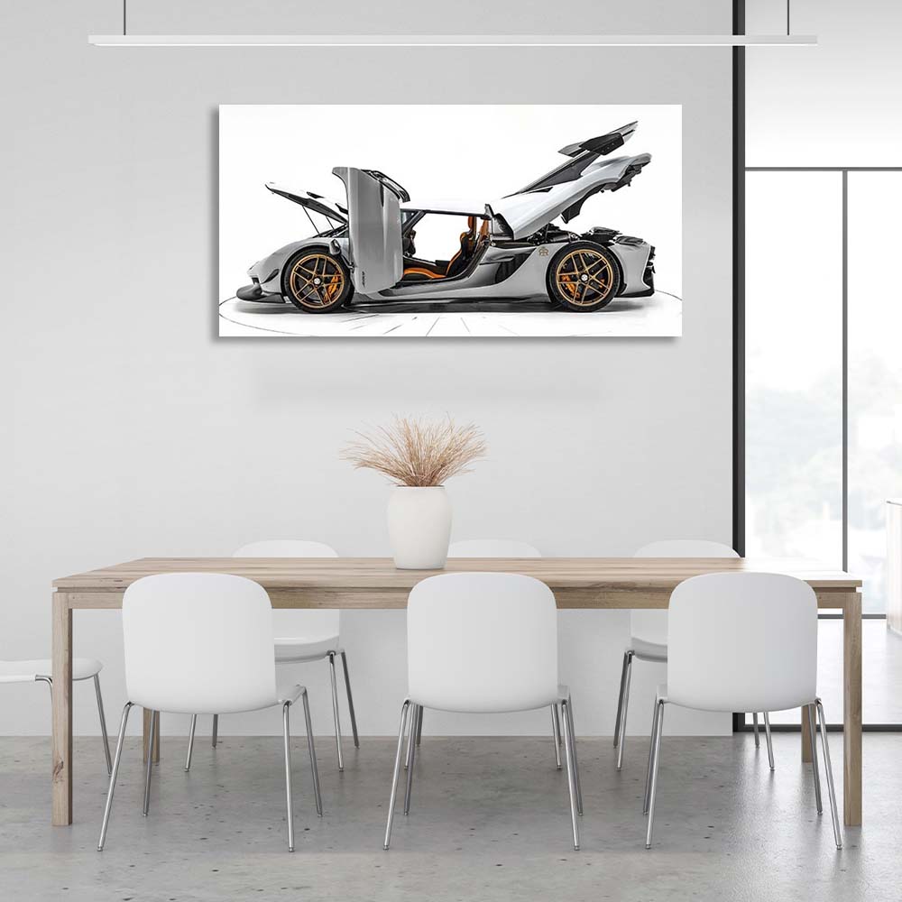 Canvas Wall Art Print Car Koenigsegg Jesko Attack