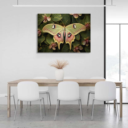 Butterfly in flowers Canvas Wall Art Print