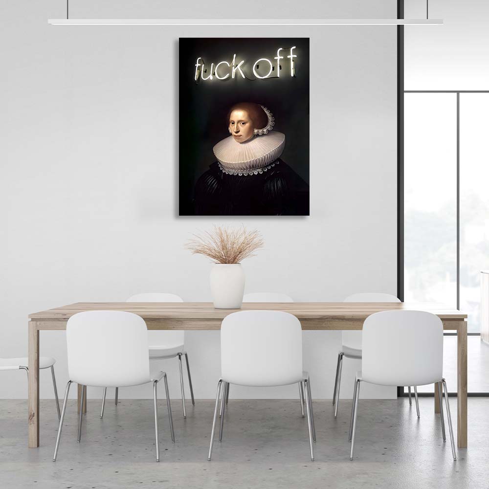 Canvas Wall Art Print Portrait of Elizabeth 1. Fuck off