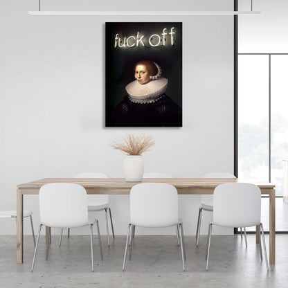 Canvas Wall Art Print Portrait of Elizabeth 1. Fuck off